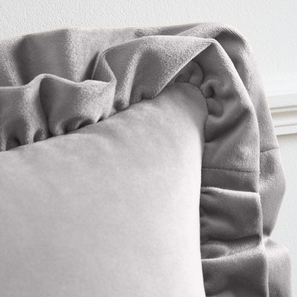 Bársony díszpárna 43x43 cm Velvet Double Frill – Catherine Lansfield-image-2