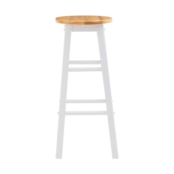 Fehér-natúr színű kaucsukfa bárszék (ülésmagasság 74 cm) Chester – Premier Housewares-image-2