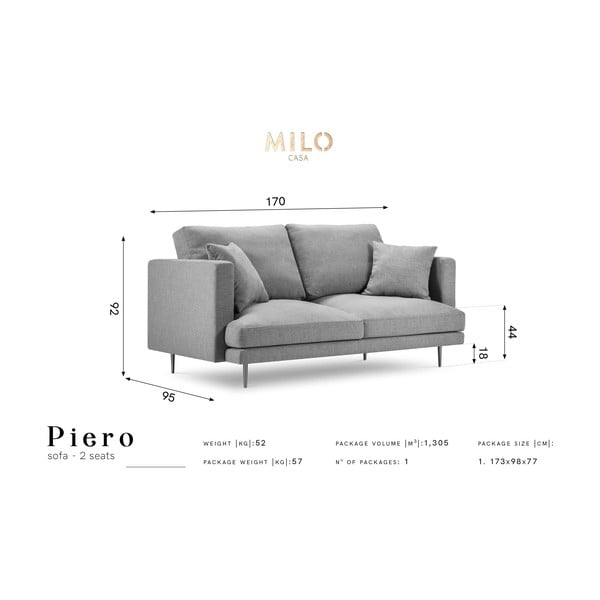Piero bézs kanapé - Milo Casa-image-1