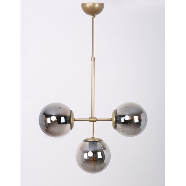 Szürke-aranyszínű mennyezeti lámpa üveg búrával ø 15 cm Seagull – Squid Lighting-image-1