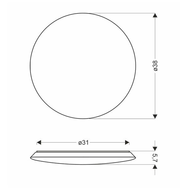 Fehér LED mennyezeti lámpa ø 38 cm Mega – Candellux Lighting-image-2