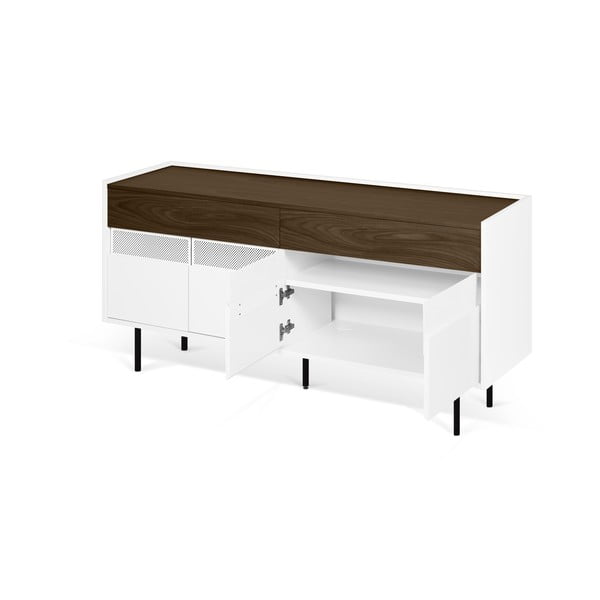 Fehér komód diófa dekoros részletekkel Radio - TemaHome-image-2