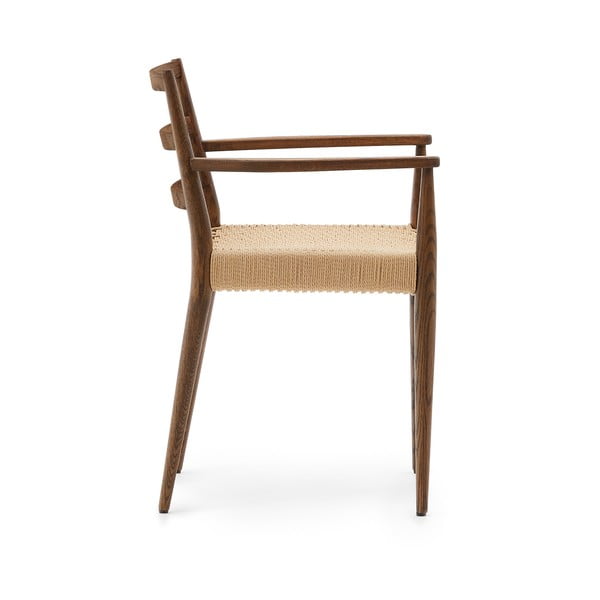 Barna-natúr színű tölgyfa étkezőszék szett 2 db-os Analy – Kave Home-image-3