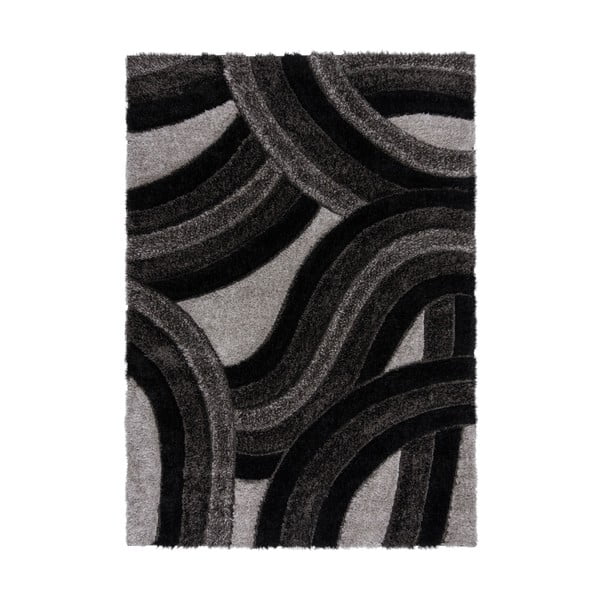 Fekete-szürke kézi szövésű szőnyeg újrahasznosított szálakból 200x290 cm Velvet – Flair Rugs