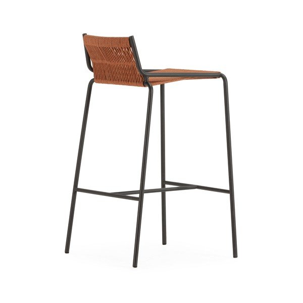 Terrakotta színű fém bárszék (ülésmagasság 65 cm) Emily – Marckeric-image-2