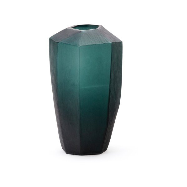 Petróleum színű üveg váza (magasság 45 cm) Geonix – Kave Home