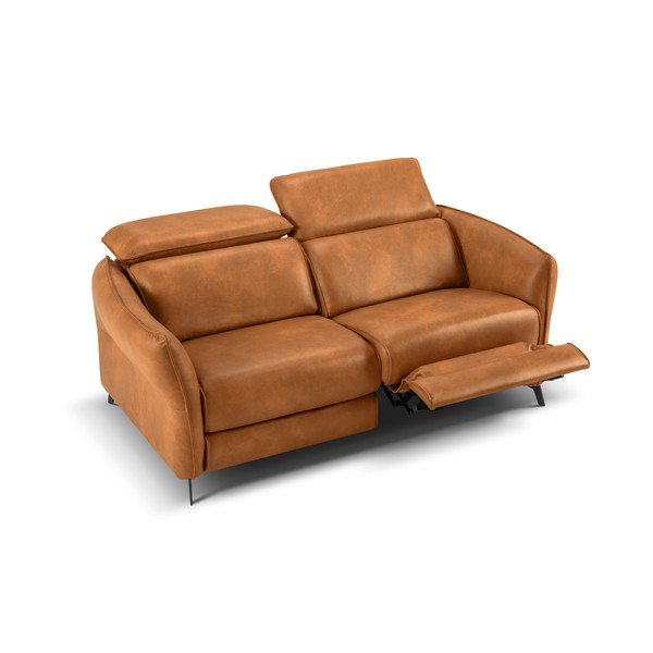 Világosbarna bőr kanapé 103 cm Hubble – Windsor & Co Sofas-image-4