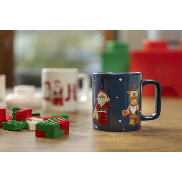 Sötétkék kerámia gyerek bögre 300 ml Christmas Minifigures – LEGO®-image-1