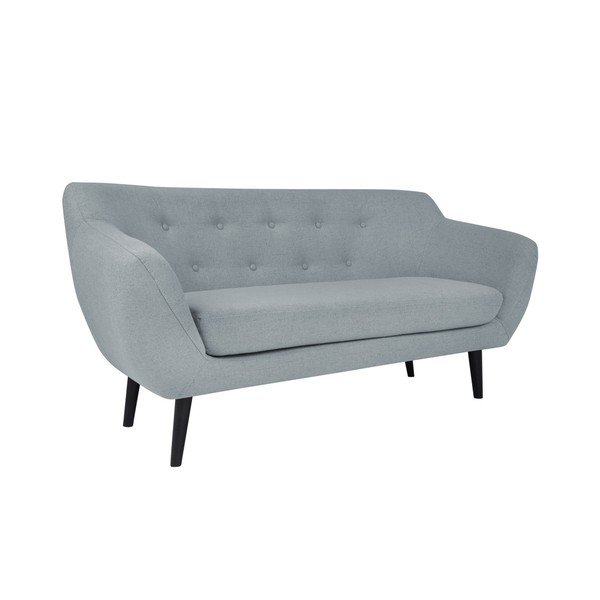 Piemont világoskék 2 személyes kanapé barna lábakkal - Mazzini Sofas-image-3