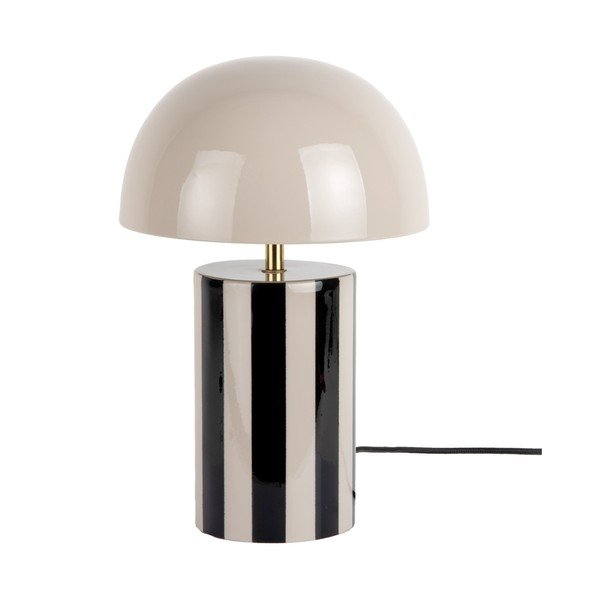 Fekete-szürkésbarna fém asztali lámpa (magasság 34 cm) Rayado – Leitmotiv