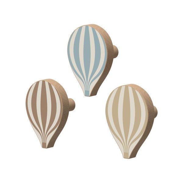 Fali bükkfa akasztó szett 3 db-os Hot Air Ballon – Cam Cam Copenhagen