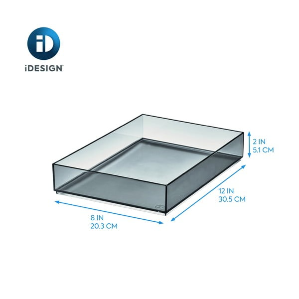 Matt fekete újrahasznosított műanyag fürdőszobai rendszerező kozmetikumokhoz – iDesign-image-4