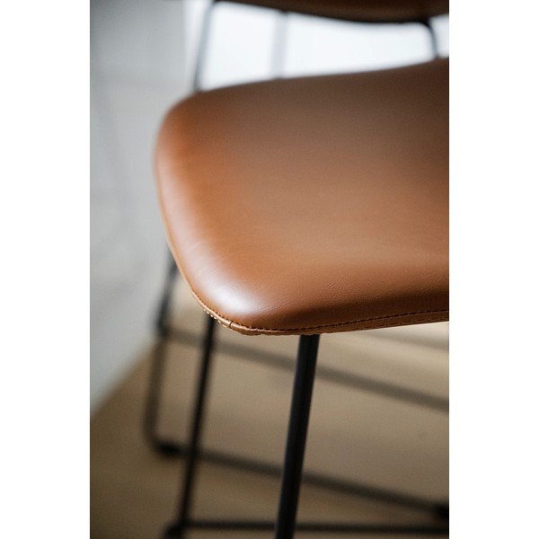 Konyakbarna bárszék szett 2 db-os 89 cm Manning - Rowico-image-2