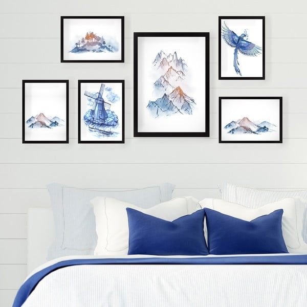 Kép szett 6 db-os Watercolor – Wallity-image-1