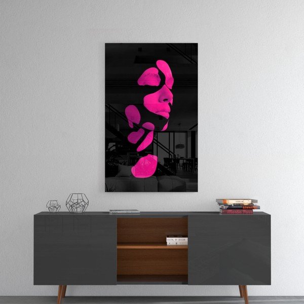 Fragmented Pink üvegezett kép - Insigne-image-1