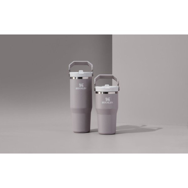 Világosszürke rozsdamentes acél termosz 600 ml IceFlow™ Flip Straw 2.0 Tumbler Ash – Stanley-image-2