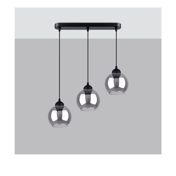 Fekete függőlámpa ø 15 cm Grande – Sollux-image-3