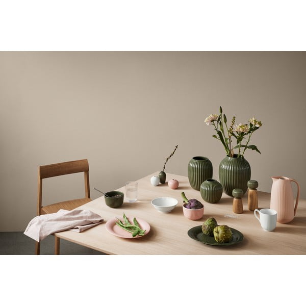 Sötétzöld agyagkerámia váza, magasság 25,5 cm - Kähler Design-image-2