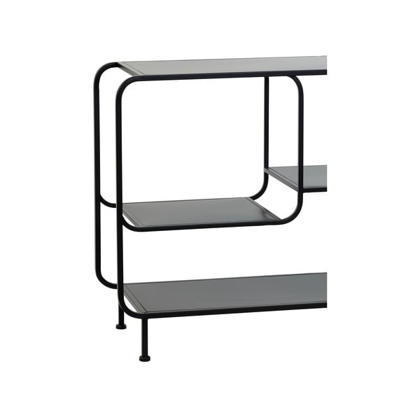 Fekete fém könyvespolc 141x81,5 cm Winston - Light & Living-image-3