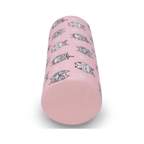 Rózsaszín bagolymintás díszpárna, 15 x 40 cm - KICOTI-image-2