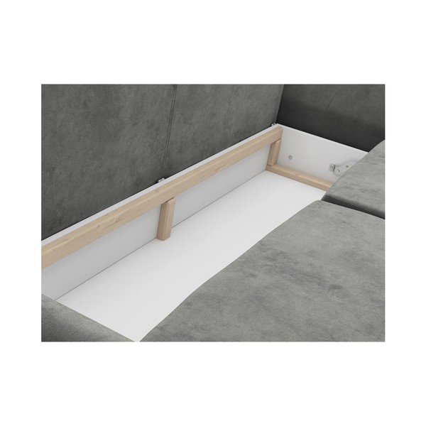 Pyxis szürke háromszemélyes kinyitható kanapé bársony kárpittal - Windsor & Co Sofas-image-4