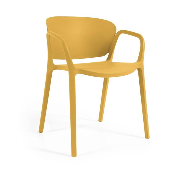 Sárga műanyag kerti szék Ania – Kave Home