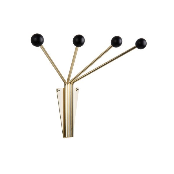 Fekete-aranyszínű fém fali fogas  Neptune  – PT LIVING-image-2