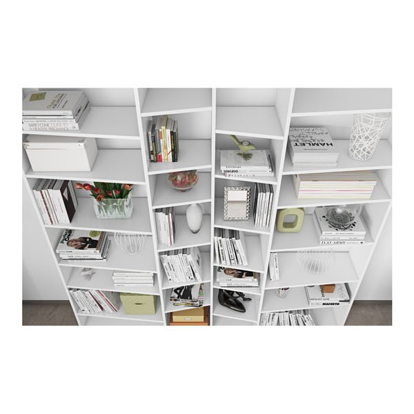 Fehér könyvespolc 214x224 cm Valsa – TemaHome-image-4