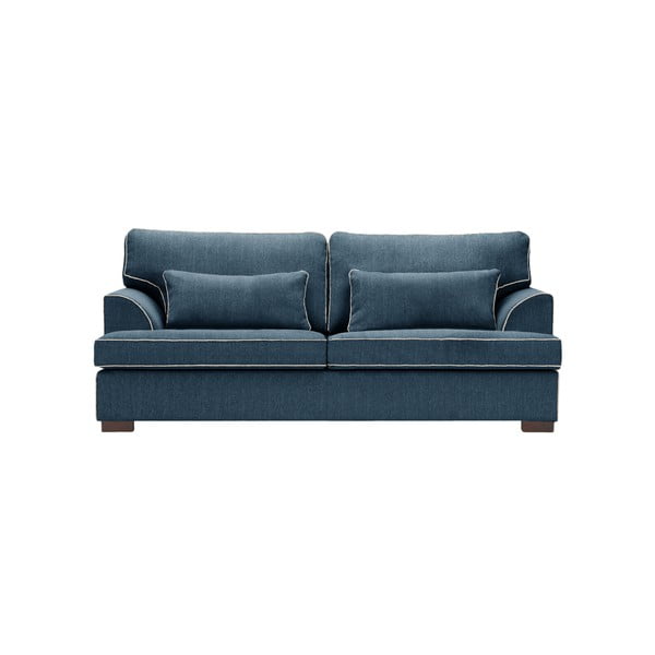 Ferrandine kék 4 személyes kanapé krémszín szegéllyel - Rodier