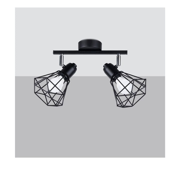 Fekete mennyezeti lámpa ø 10 cm Varpu – Sollux-image-3