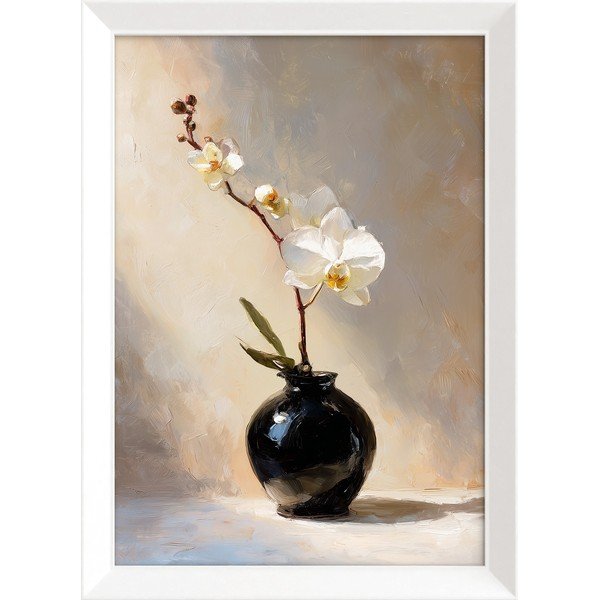 Nyomtatott keretezett kép 56x75 cm White Orchid – Styler