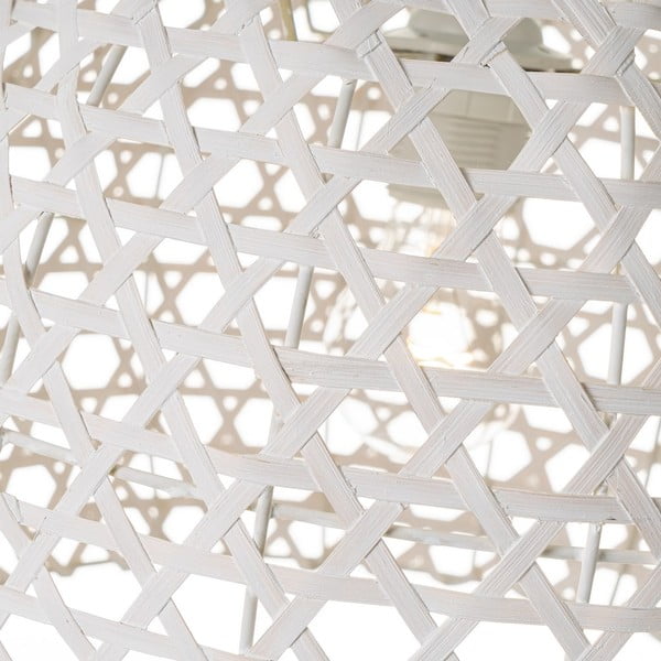 Krémszínű függőlámpa bambusz búrával ø 35 cm – Casa Selección-image-2