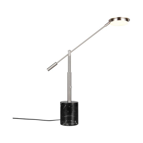 Fekete-ezüstszínű LED asztali lámpa (magasság 65 cm) Fiore – Trio Select