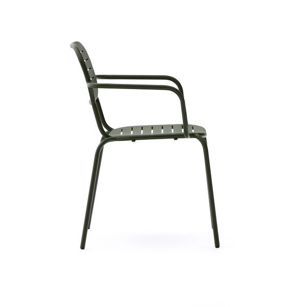 Sötétzöld fém kerti szék Brai – Kave Home-image-3