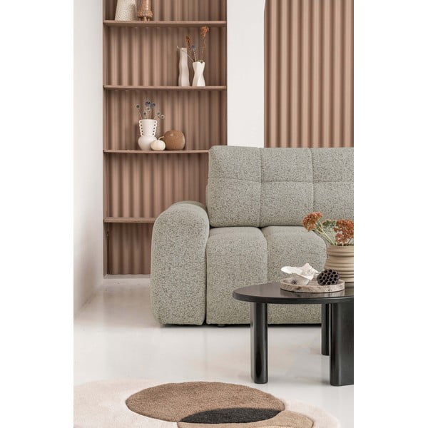 Világosbarna kinyitható tárolóhelyes moduláris sarokkanapé (jobb oldali) Lulu – Miuform-image-4