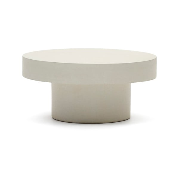 Beton kerek kerti dohányzóasztal ø 66 cm Aiguablava – Kave Home-image-3