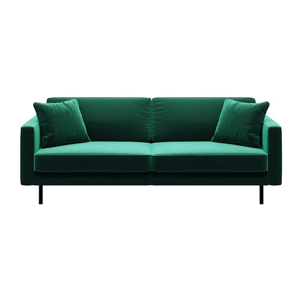 Zöld bársony kanapé 207 cm Kobo – MESONICA