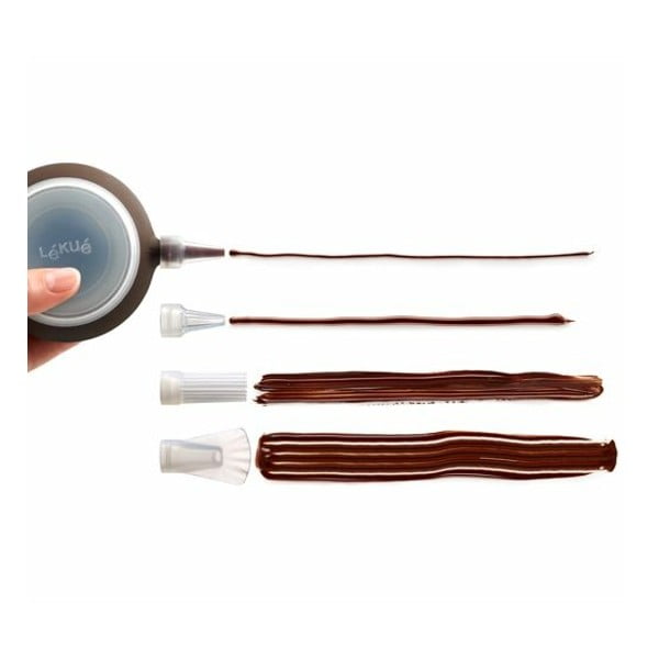 Decopen barna süti díszítő 4 fúvókával - Lékué-image-1