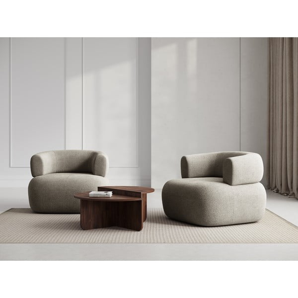 Világosszürke buklé fotel Jenny – Micadoni Home-image-1