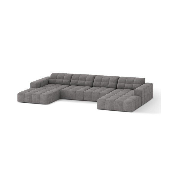 Szürke zsenília (U alakú) sarokkanapé Chicago – Cosmopolitan Design-image-1