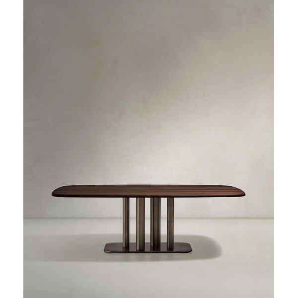 Étkezőasztal diófa dekorral 100x180 cm Melvar – Kave Home-image-4