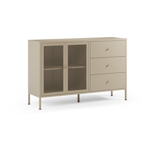 Krémszínű fém komód 140x90x40 cm Fayna – Marckeric-image-4