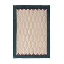 Natúr színű-kékeszöld kézi szövésű gyapjú szőnyeg 200x290 cm Apex Border Wool – Flair Rugs