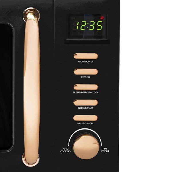 Fekete mikrohullámú sütő Black & Copper – Haden-image-2