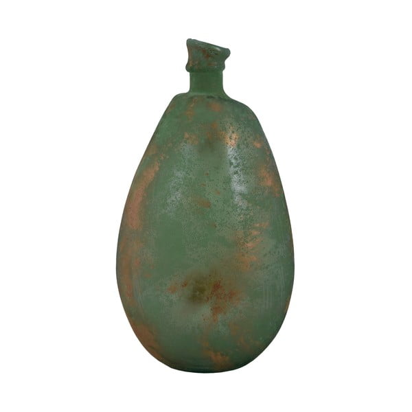 Simplicity zöld patinás újrahasznosított üveg váza, magasság 47 cm - Ego Dekor