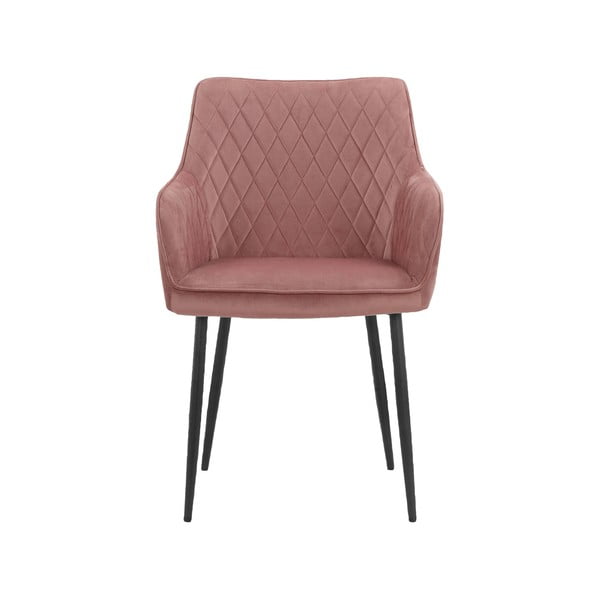 Világos rózsaszín kárpitozott étkezőfotel szett 2 db-os Elvira – Støraa-image-2