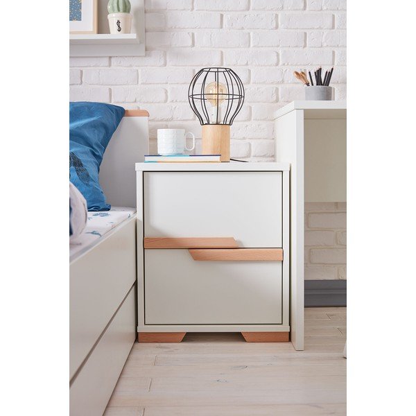 Snap fehér éjjeliszekrény - Pinio-image-1