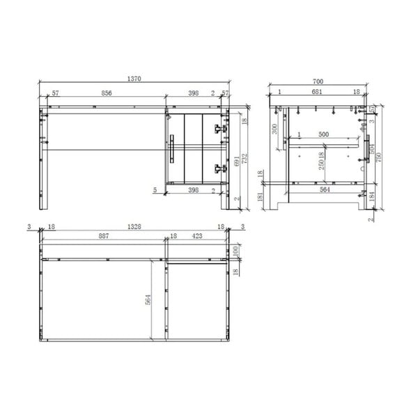Erik fehér gyerek íróasztal - Vipack-image-3