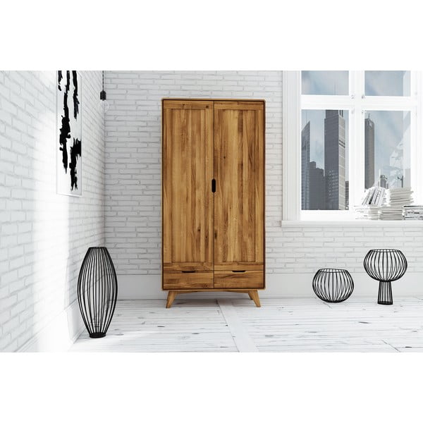 Tölgyfa ruhásszekrény 90x180 cm Greg - The Beds-image-2