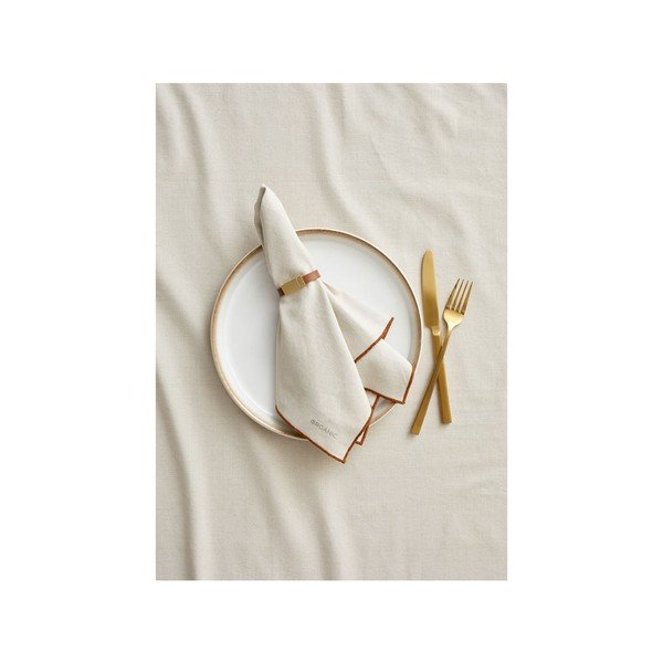 Organic 2 db-os bézs pamut szalvéta szett, 50 x 50 cm - Södahl-image-4